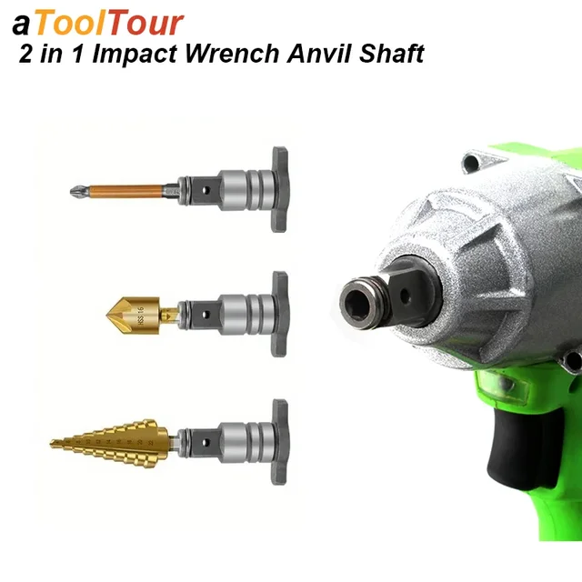 2in1 Power Impact Wrench Anvil Adapter Driver Converter Shaft Spindle Attachment 1 2 Square Socket To 1 4 Hex Electric Tool Part AliExpress 1420