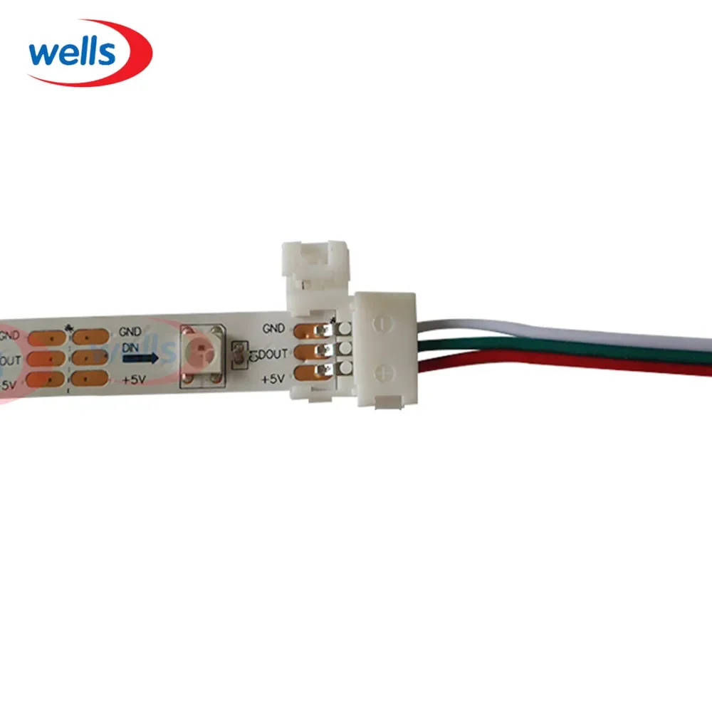 5 pcs 2pin 3pin 4pin RGB Connector 15CM Cable  For 5050 WS2811 WS2812B 3 pin LED Strip