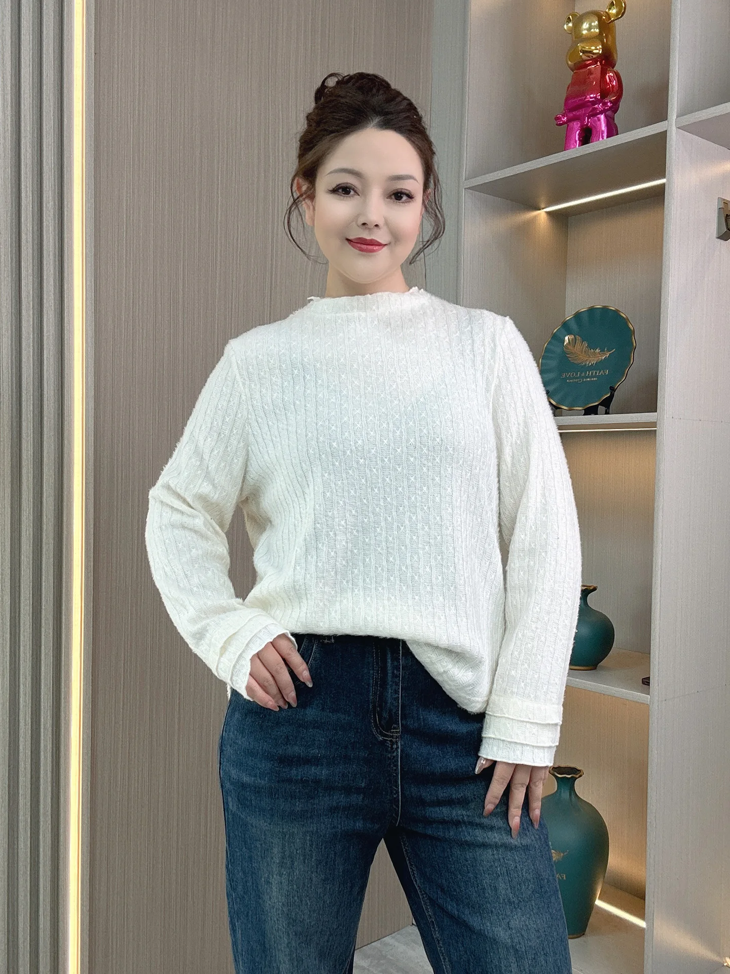 

Comfortable Fce Women's Base irt Long Sve Spring Autumn plus Size Faionable Slimming Inner Wear Korean Sle T-irt