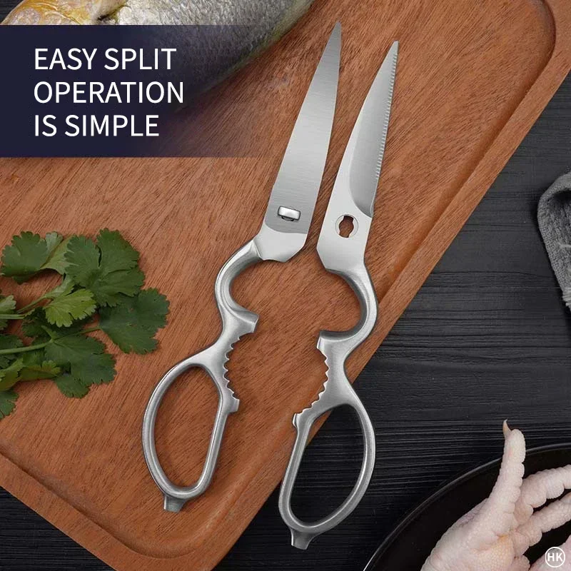 Kitchen Scissors Stainless Steel Household Kitchen Scissors Super Sharp Multi-functional Bone Cutting meat Roast Chicken Fish