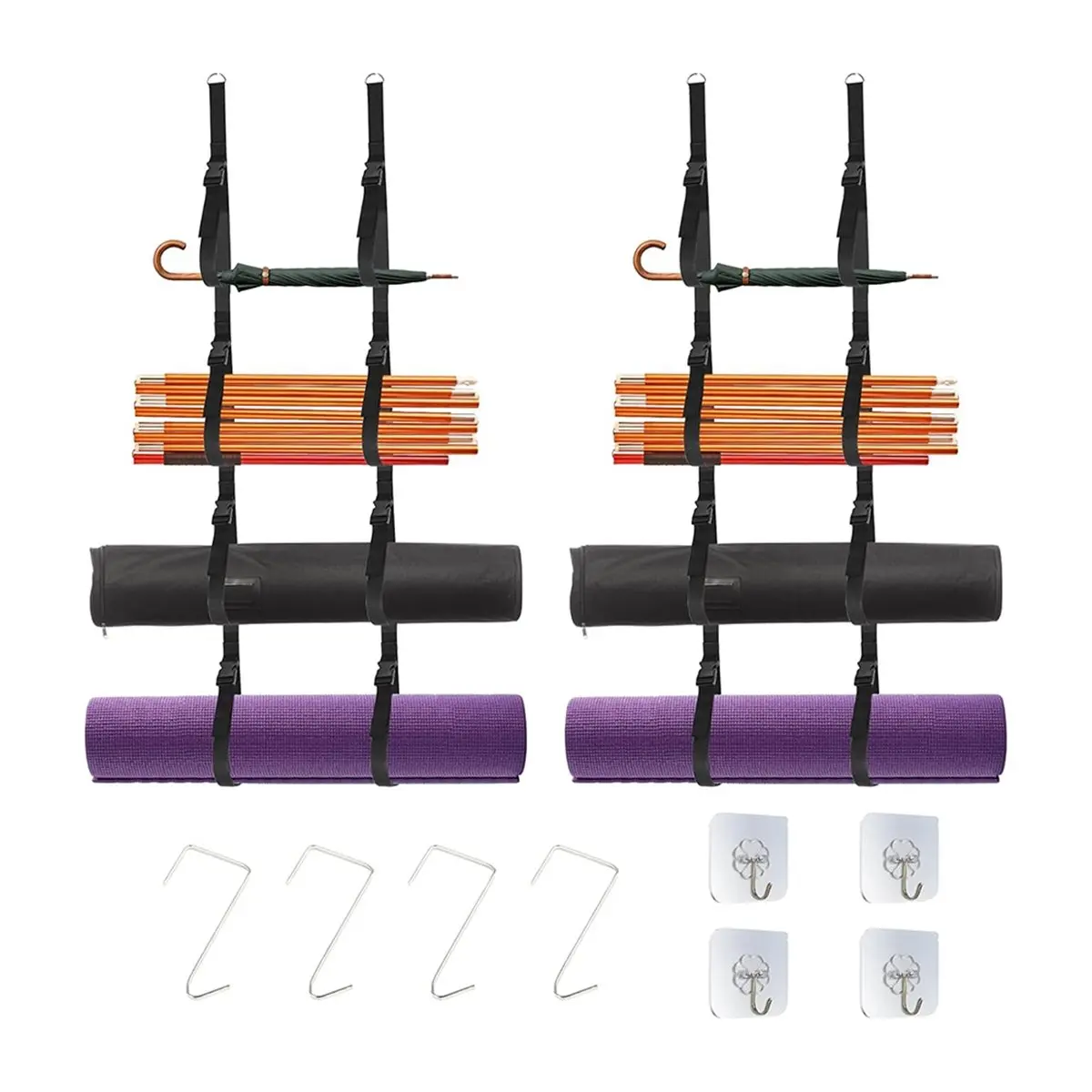 2026 Trend 2pcs Wall Storage for Garage, Wall Storage Rack, Mounted Organizer System with Quick Release Buckles