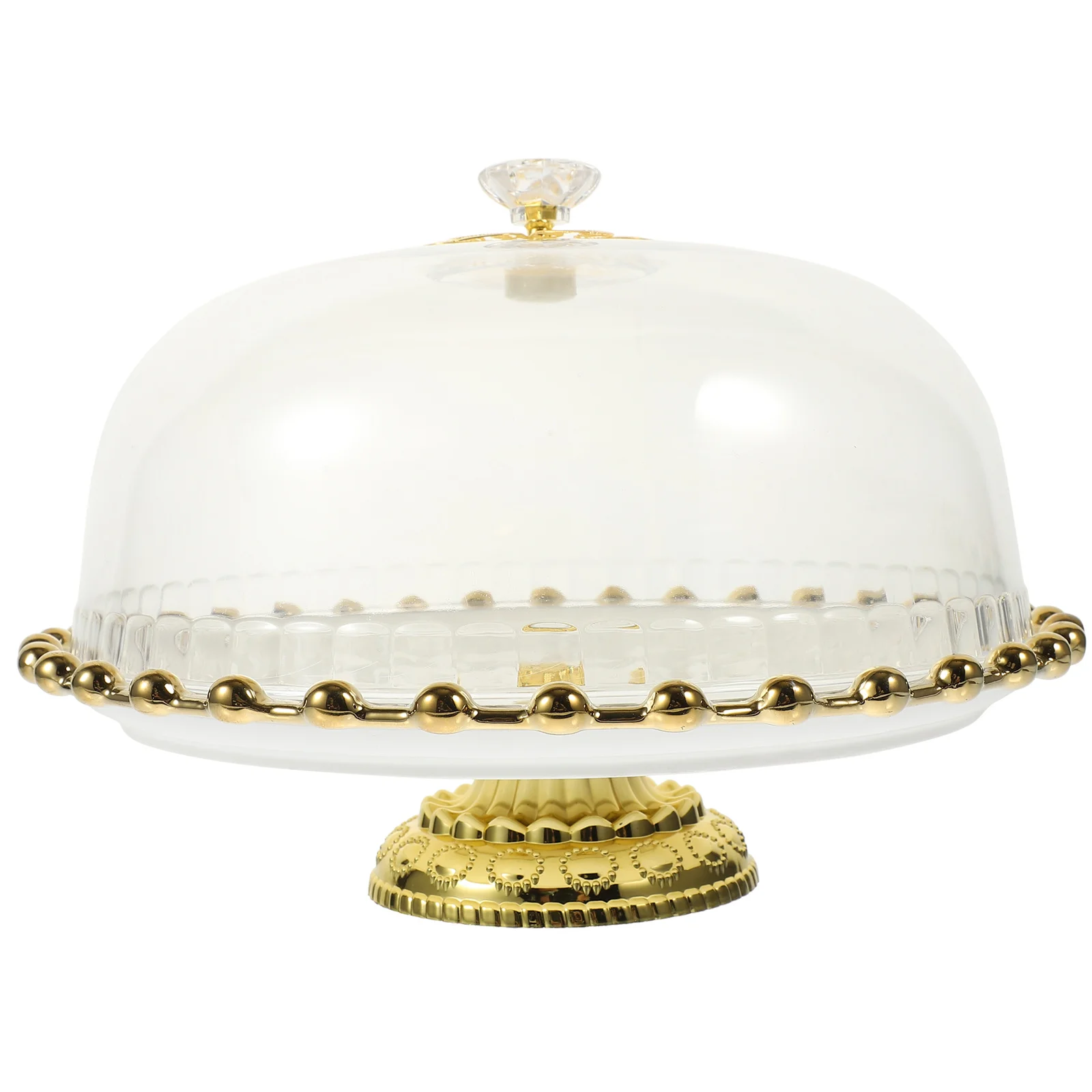 

Covered Cake Stand Round Cake Holder with Transparent Dome Protection for Food Display Baking Party Home Kitchen Supplies