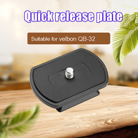 Quick Release Plate for Velbon QB-32 EX-330Q／344Q EX-Macro CV-3 M45／43／47 FHD-43M FHD-47M