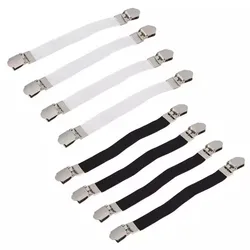 4pcs Adjustable Bed Sheet Fasteners Straps Elastic Mattress Cover Corner Holder Clip Grippers Suspender Cord Hook Loop Clasps