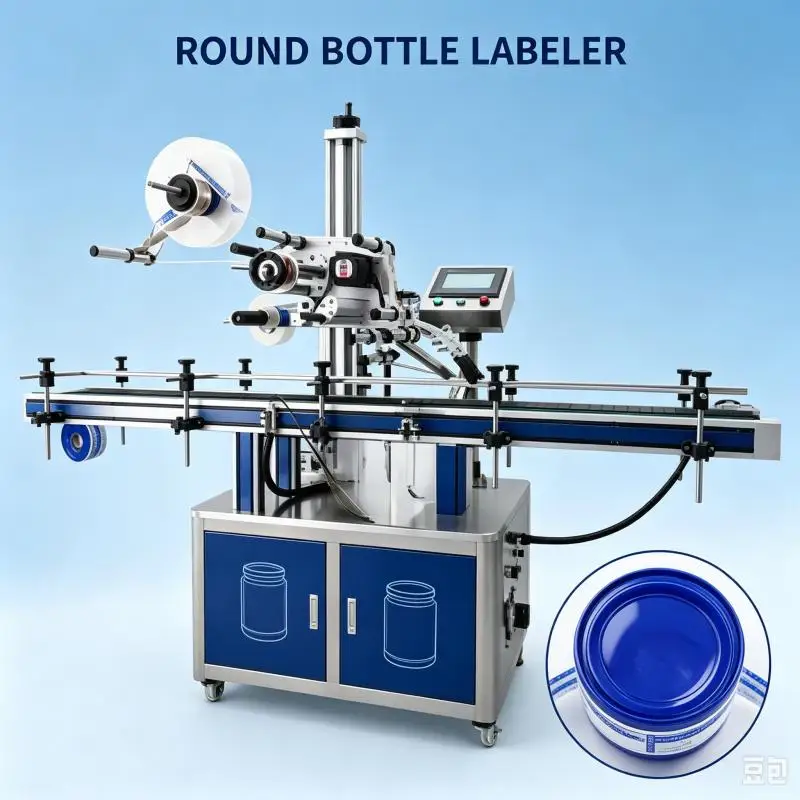 Automatic Labeling Machine Modern Sticker Labeler Fast Operation Precision Label Placement For Production Facilities