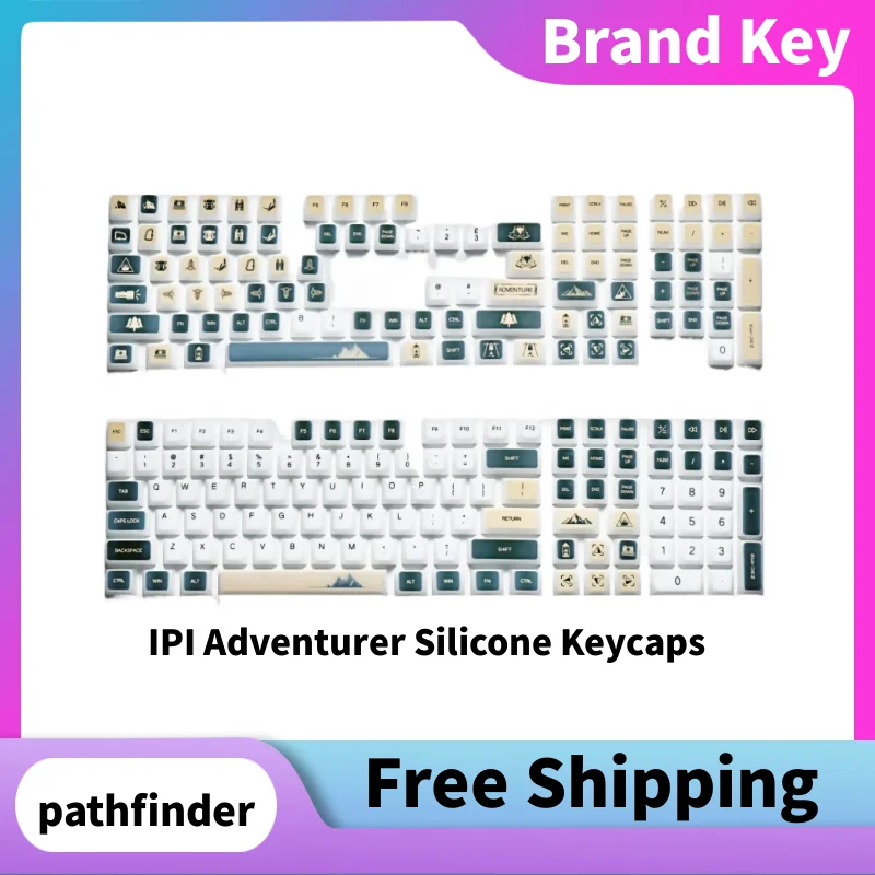 

I PI Adventurer Silicone Keycaps Liquid Glue Keycaps Mechanical KeyboardCompatible Reflective Liquid Glue Crystal Keycaps