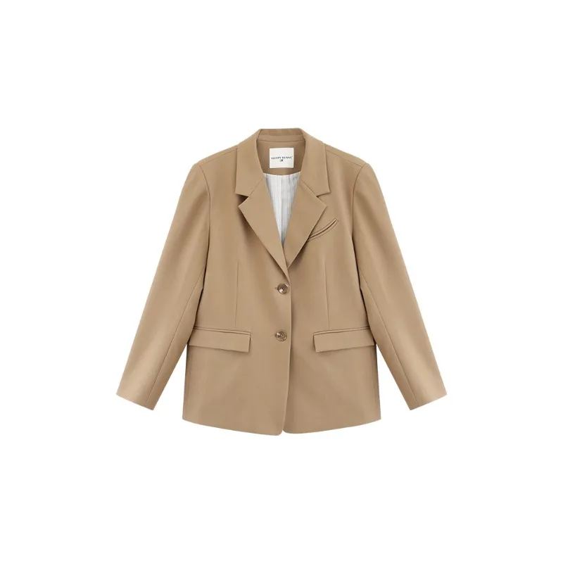 Elegante giacca sportiva retrò allentata per donna Cappotto da abito con risvolto alla moda Capispalla da ufficio casual in stile coreano per lo styling dell'armadio autunnale