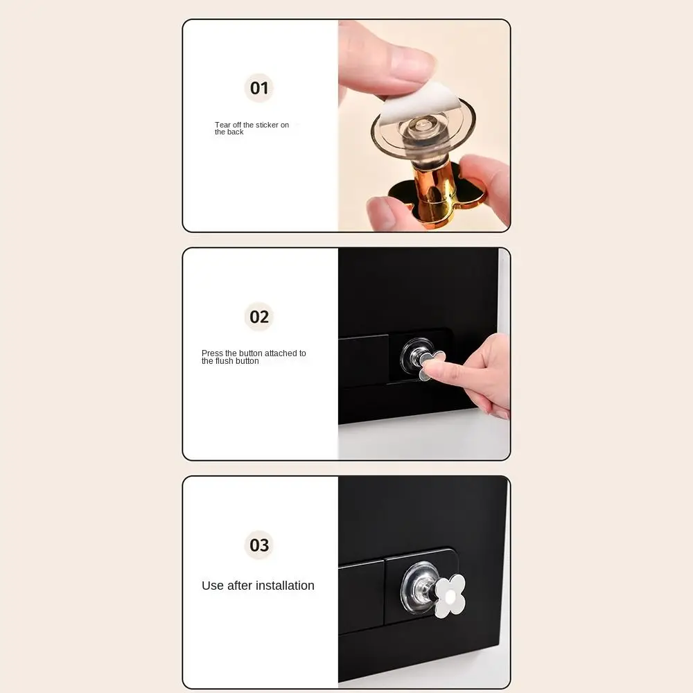 Fashion Plastic Flower Shaped Toilet Tank Button Universal Labor-saving Toilet Button Drawer Handle Toilet Lid Lifter Toilet