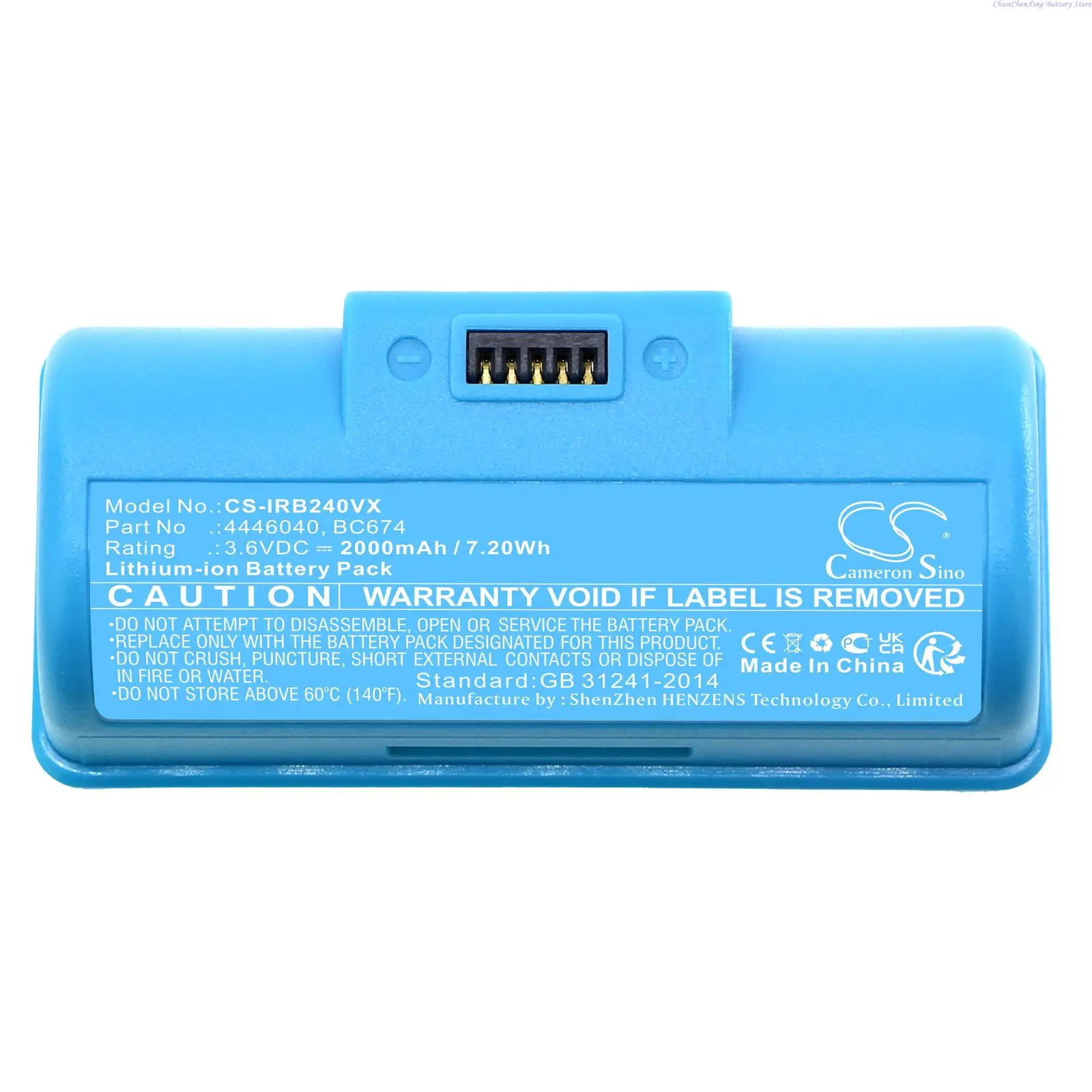 Аккумулятор Cameron Sino 2000 мА · ч 4446040,BC674 для iRobot Braava Jet 240, Braava Jet 241,Braava Jet 244,Braava Jet 245