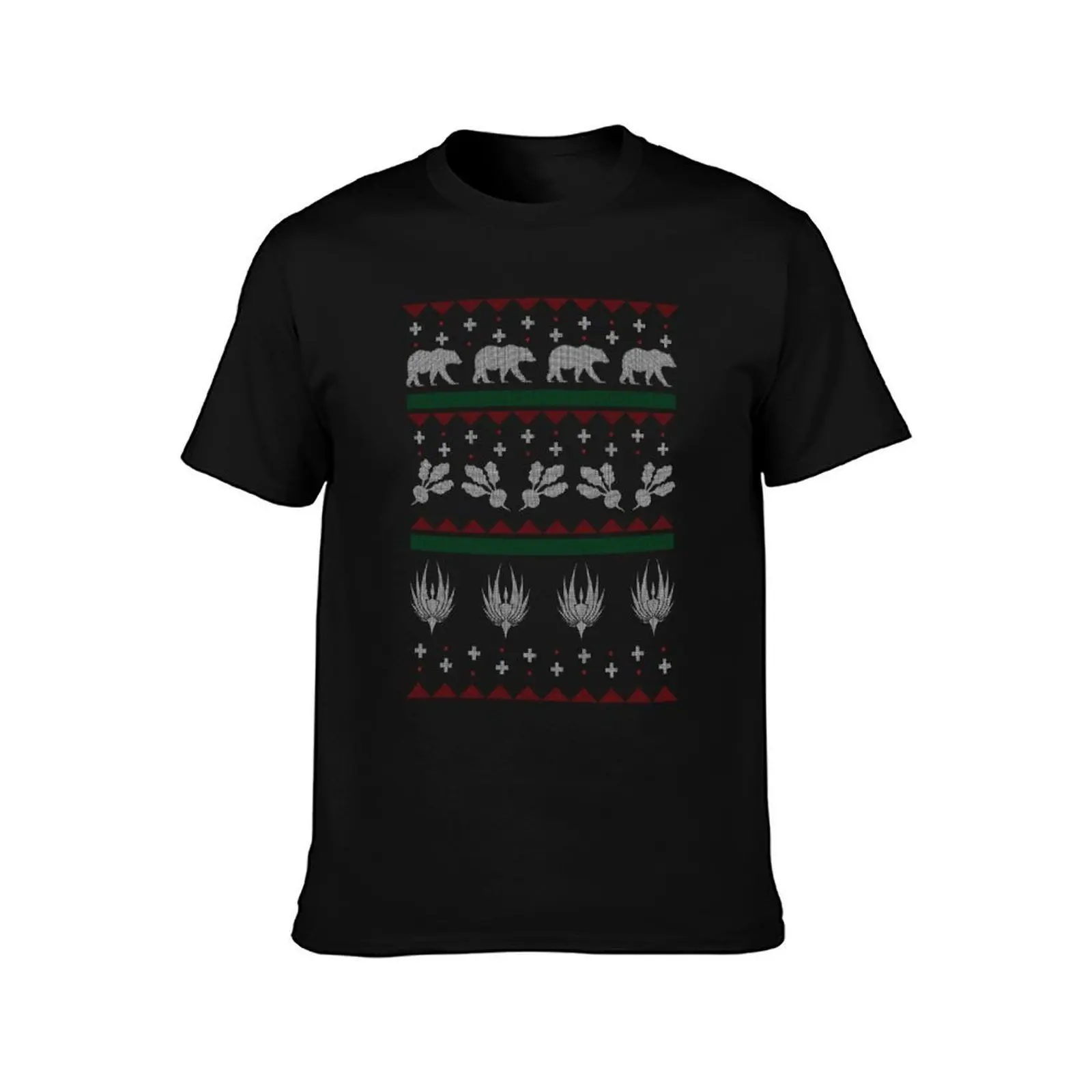 Bears, Beets, Battlestar Galactica Christmas T-Shirt, Summer Casual Cotton Tee, Oversized Streetwear Tops, Vintage Graphic Print
