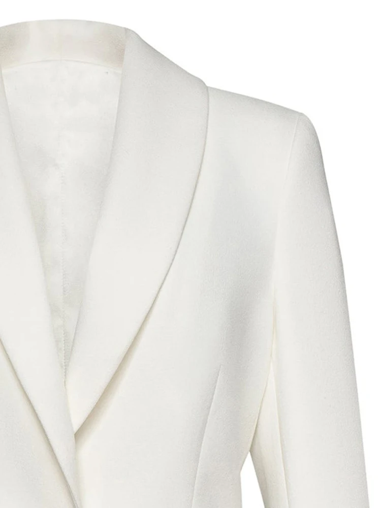 YERMORA Pleated Pocket Elegant Blazer For Women Lapel Long Sleeve Fashion Tide Loose Fit Jacket Spring Autumn 2025 New A176