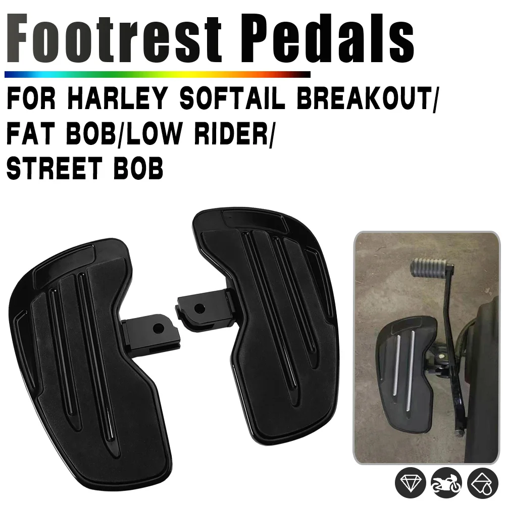 

Driver Front Foot Rest For Harley Davidson Softail Breakout Fat Bob Low Rider Street Bob Footboards Rider Foot Peg Footrest Pad