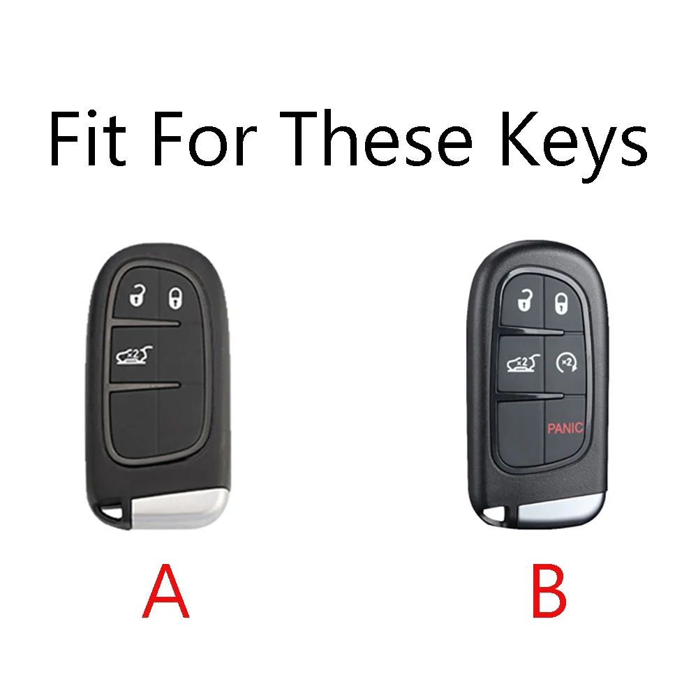 3/5 Buttons TPU Car Key Fob Case Cover For Jeep Renegade Compass Grand Cherokee Chrysler 300C Wrangler Dodge
