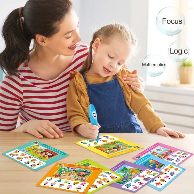 Macchina per l'apprendimento russo Scheda puzzle per l'illuminazione precoce dell'educazione dei bambini Penna per l'apprendimento intelligente cognitiva con senso comune