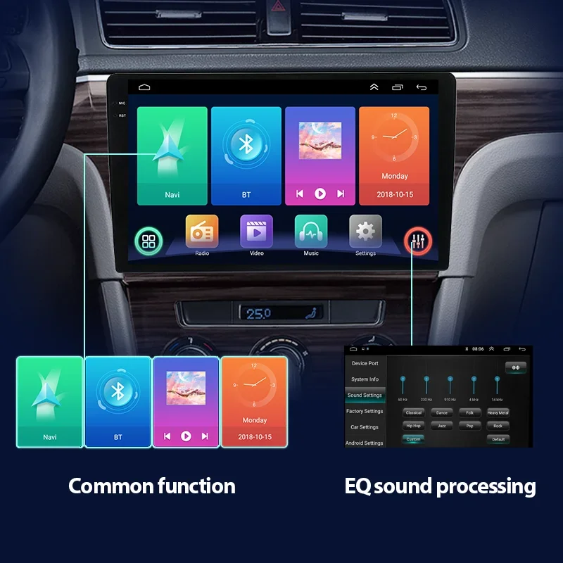 QLED Screen Android 13 8+256G 9/10inch Universal Car Radio 2000*1200 Carplay Gps Navigator Multimedia Car Dvd Player