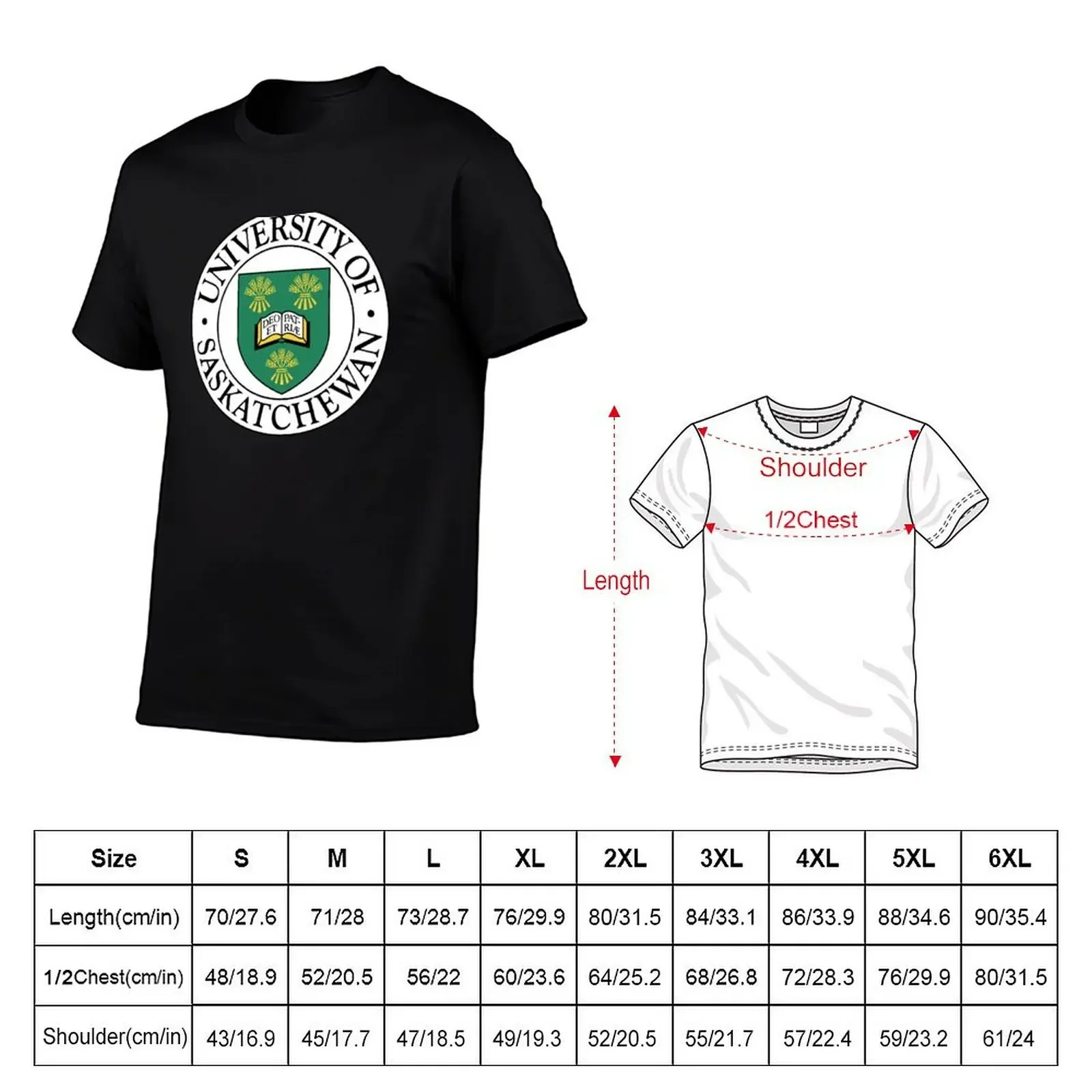 College of Saskatchewan Logo Design3 T-Shirt blacks graphic tee shirt graphic t shirt vintage clothes for men