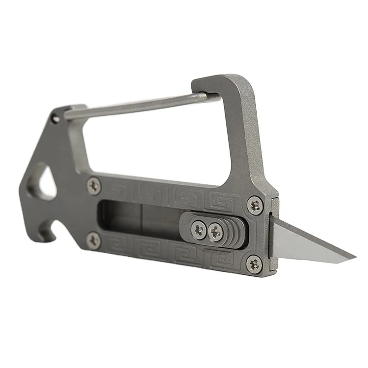 EDC Camping Hunting Fishing Outdoor Multi Tool Pocket EDC Carabiner With Knife