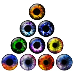 24 Pcs/lot Colorful Eye Pupil 14mm Thin Glass Eye Chips for Blyth-doll DIY Making Findings BH100