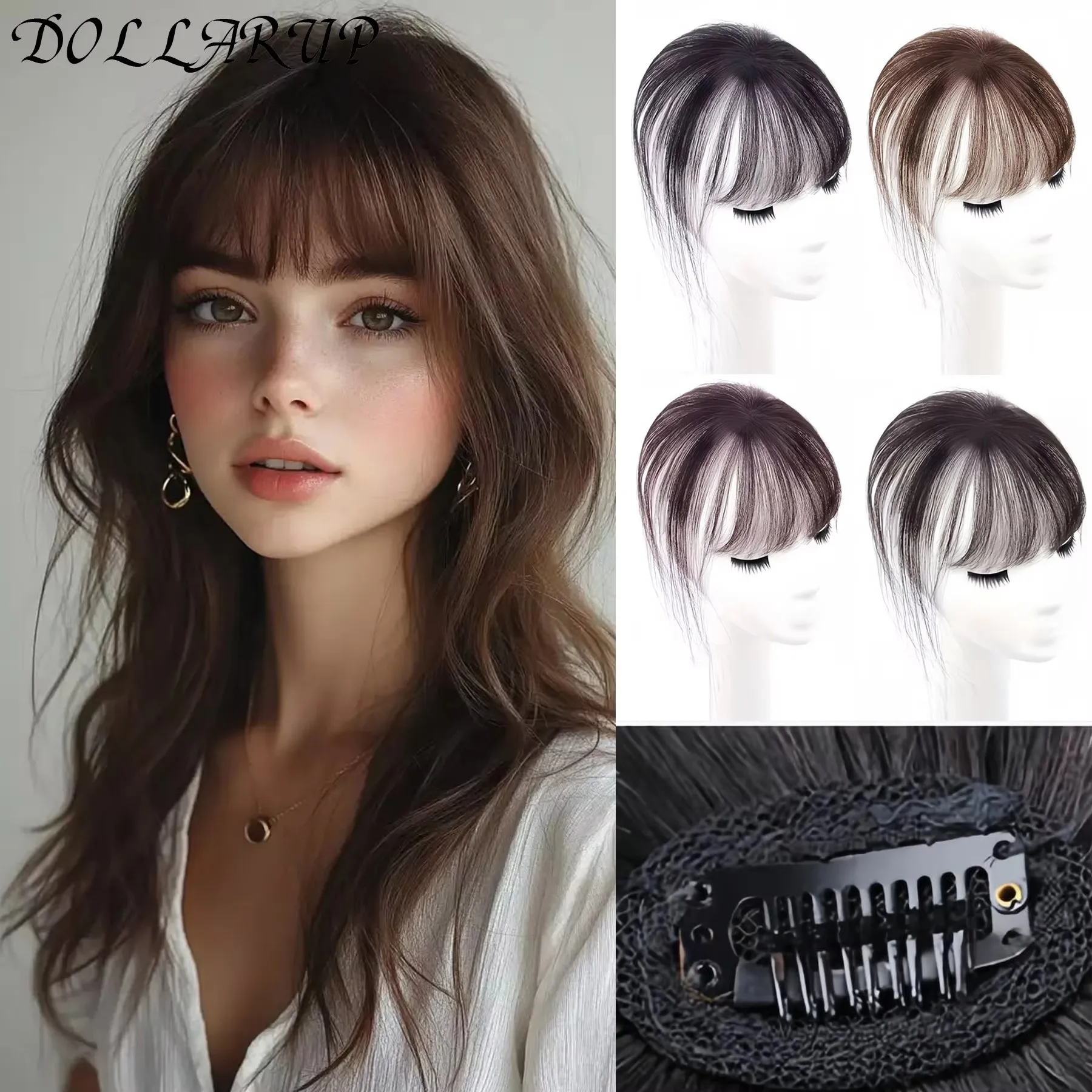 

Синтетический топпер JKL, выделенная фиолетовая розовая челка, средняя часть, прямая челка, закрывающая белые волосы, шиньон