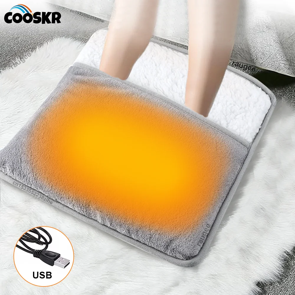 جهاز تدفئة القدمين USB سخان القدم لوحة التدفئة الحرارية الكهربائية القدم حقيبة دافئة قدم حزمة ساخنة المحمولة لينة أفخم جهاز تدفئة القدمين للمنزل #1