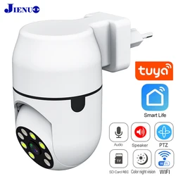 Tuya PTZ IP Camera Draadloos Menselijk Auto Tracking Cctv Beveiliging Surveillance Kleur IR NightVision Wifi Plug HD Home Cam Smart Leven