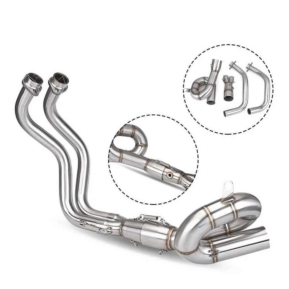 Für Yamaha MT-07 YZF-R7 2021-25 Komplettes Auspuffsystem Krümmerrohr Schalldämpfer Endrohre Auspuffrohre Auspuffanlagen – Detail 5