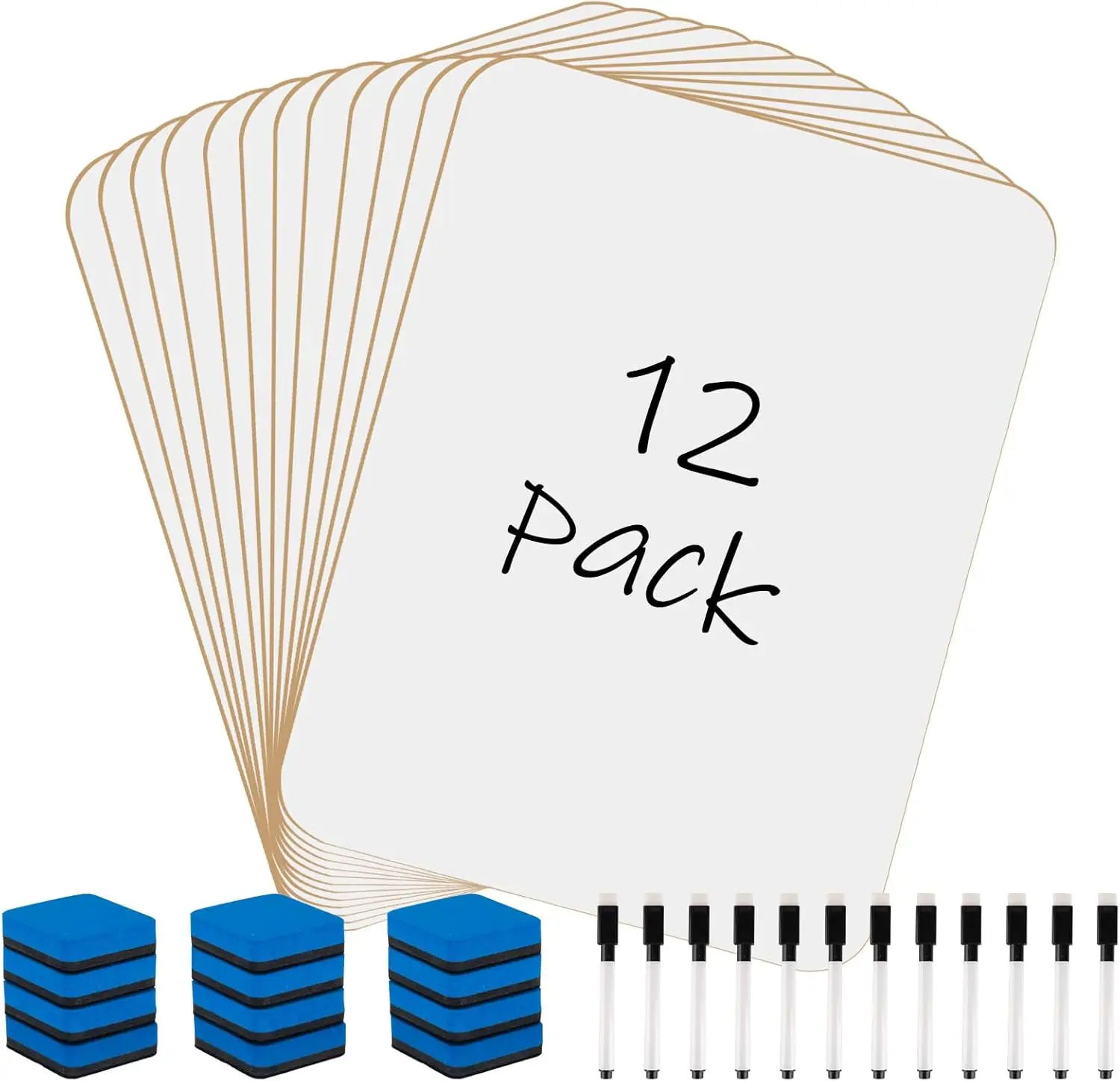 

8 Pack Small White Board Dry Erase Boards, 9''x 12'' Double Sided White Board Portable WhiteBoards for Students