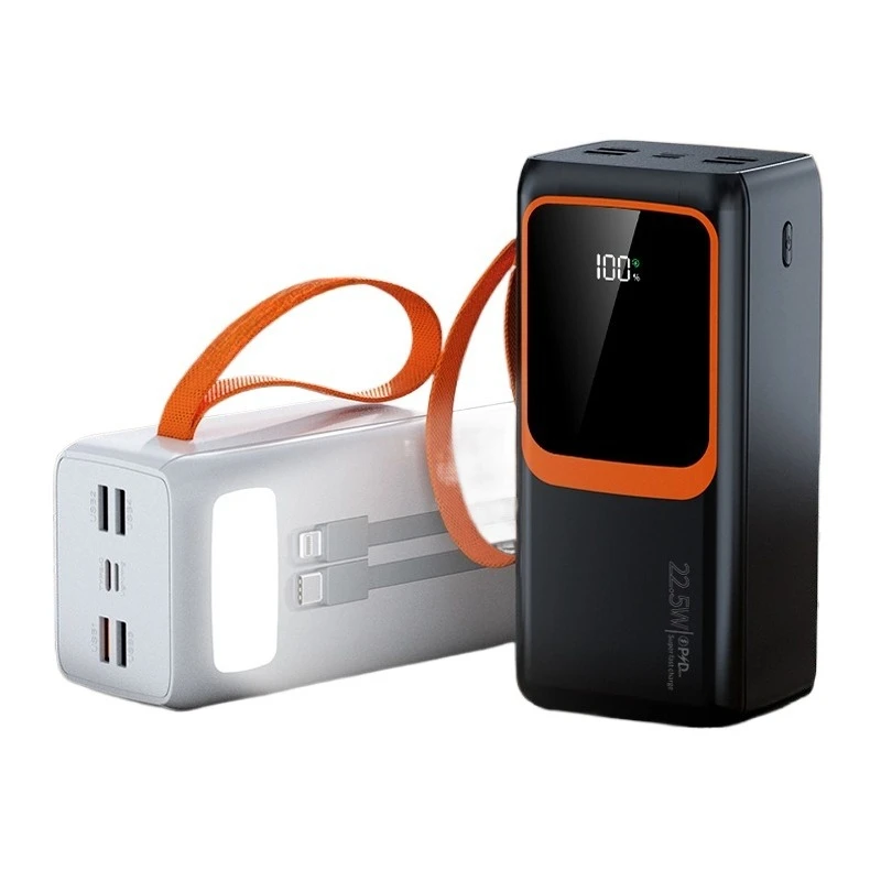 For IPhone Xiaomi 50000mAh Large Capacity Power Bank Fast Charging Powerful Powerbank Built in Cables External Spare Battery