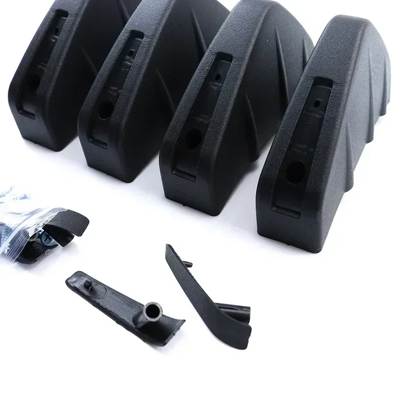

Universal 4pcs Car Rear Bumper Lip Diffuser Shark Fins Canards Spoiler Splitter Carbon Black ABS Anti-Collision Accessories