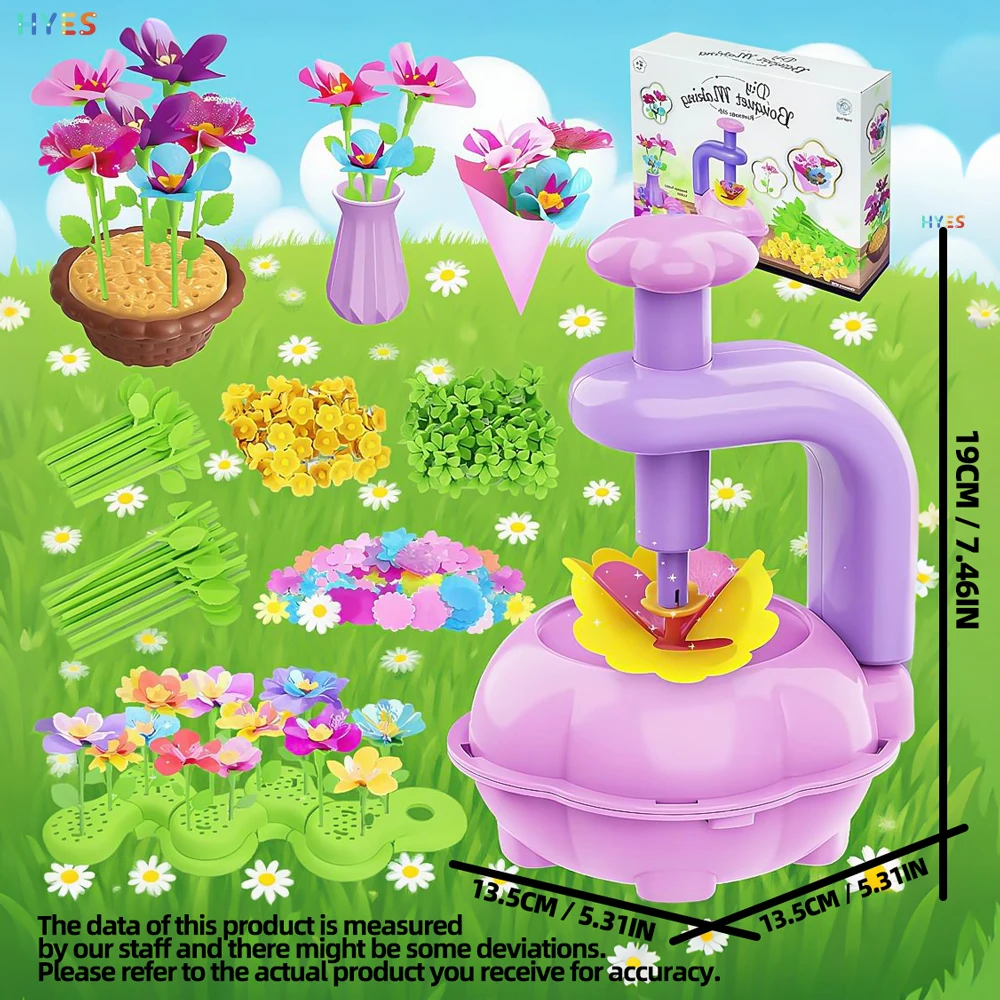 HYES Kids DIY bloemboeketkit Educatieve knutselset DIY bloemstuk Kinderspeelgoed Maak eigen cadeau voor verjaardagsvakantie