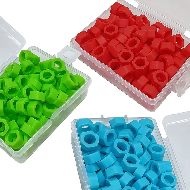 100Pcs/Box Dental Silicone Identification Color Code Rings Instrument Coloring Code Circle Autoclavable Oral Care Material