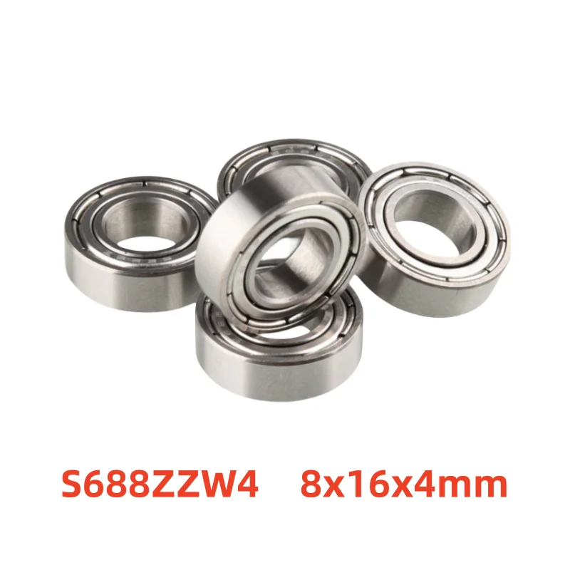 50pcs stainless steel bearing S688ZZW4 8x16x4mm deep groove ball bearing S688ZZ S688 8*16*4 mm ABEC-5