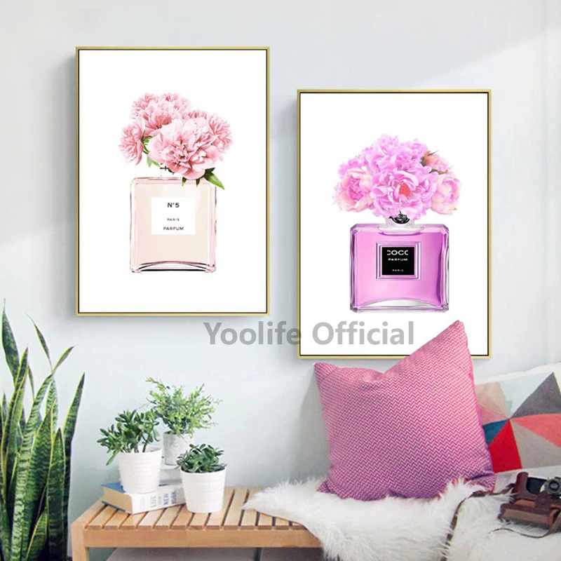 Watercolor Perfume Bottle Posters and Prints Fashion Wall Art Pictures Canvas Painting for Living Room Modern Home Decor