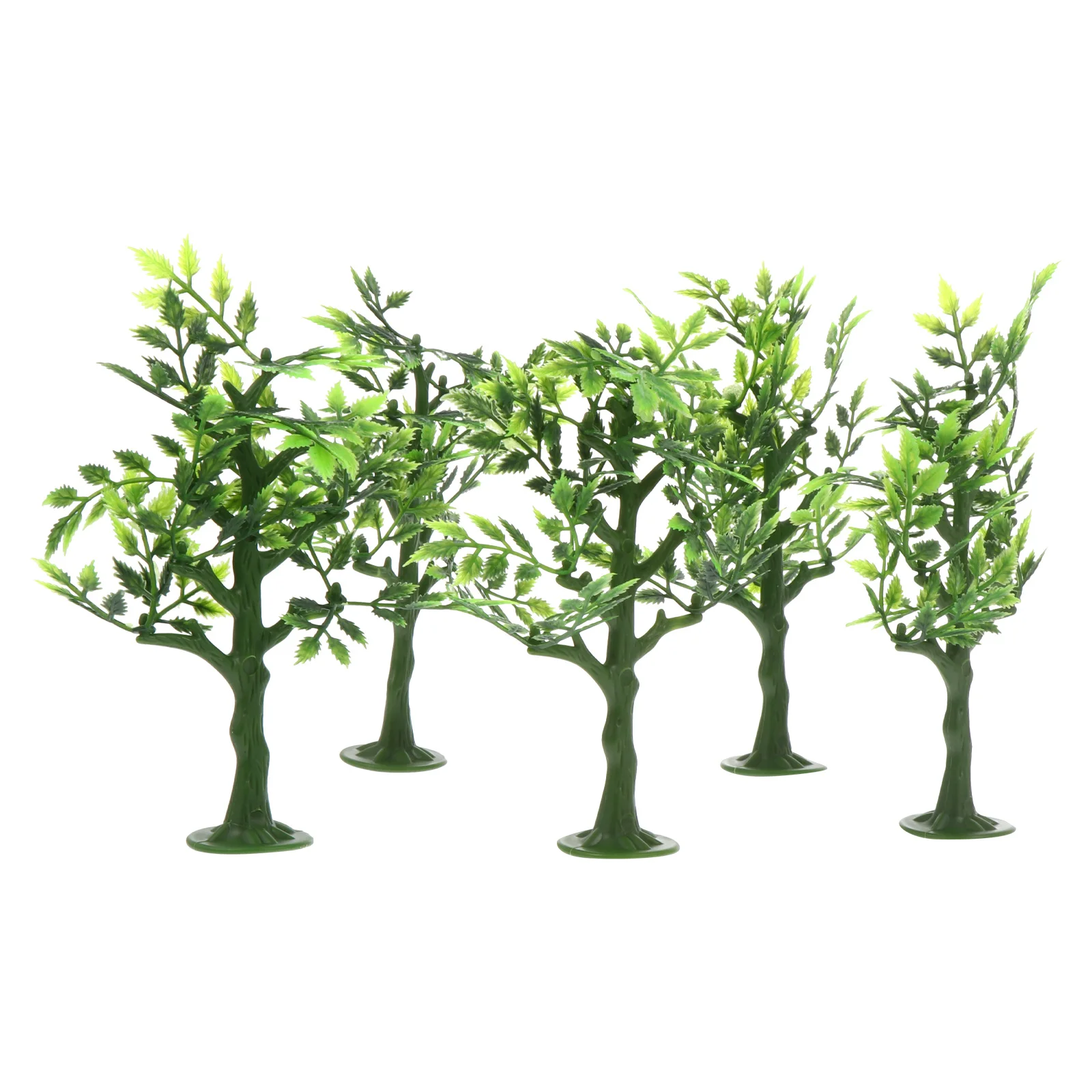 5Pcs Plastic Tree Miniature Trees for Micro Landscape DIY Garden Decor Simulation Tree Artificial Greenery Landscape Adornment