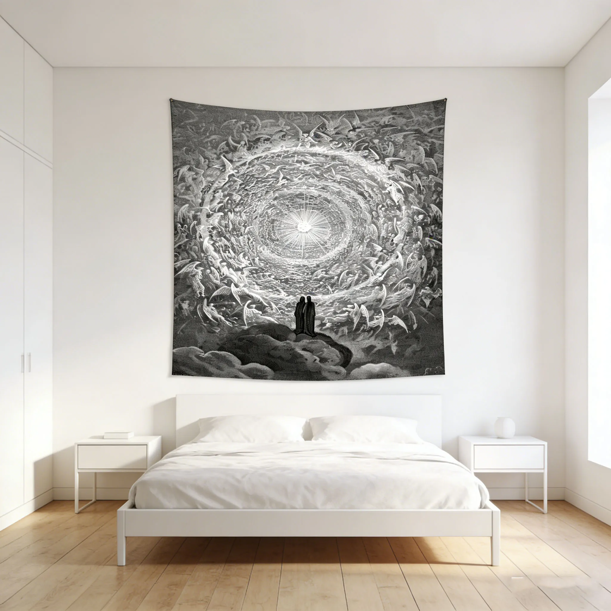 Gustave Dore The Empyrean Wall Art, Dante's Divine Comedy Canvas Print, Mystical Angel Heavenly Decor for Home & Gift