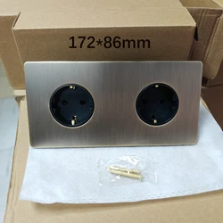 Antique Type 86 1-4 Gang Green Bronze Brushed Metal 2 Way Toggle Switch Socket Personality for Home Improvement Hotel