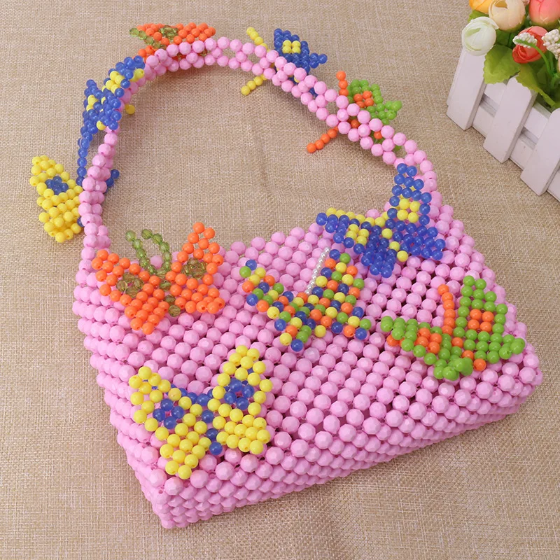 Butterfly Pattern Green Women Portable Bag Beaded Acrylic Fashion Hand Simple Handheld Wave New Mujer Summer Beach Customized