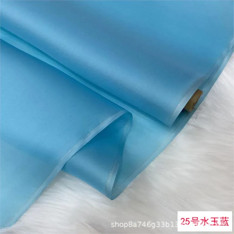 140cm-width 14 momme silk organza satin gauze fabric dress
