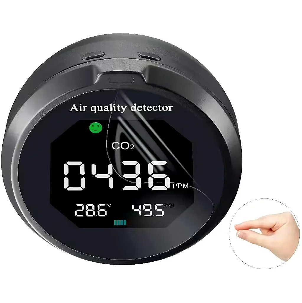 

3-in-1 CO2 Detector-Digital Air Monitor for Carbon Dioxide, Temperature & Humidity with Alarm for Homes, Cars, Grow Tents