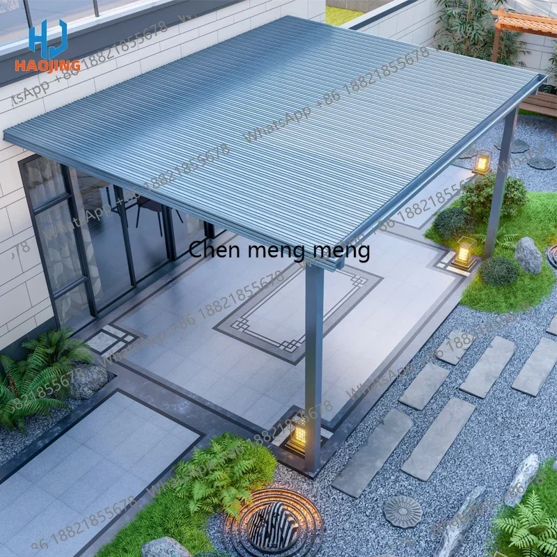 

D182Aluminum alloy canopy courtyard Great Wall board sunshad eterrace aluminum tile Pergola 4x3 Awning roof aluminum panel Gaze