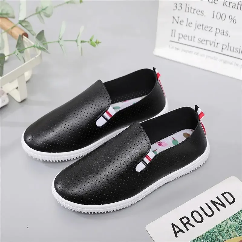 جديد لينة سوليد حذاء كاجوال تنوعا النساء تنفس عادية شقة القاع المتسكعون عالية الجودة بولي Loafers المتسكعون Zapatos De Mujer