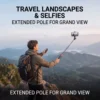 1Pc All Angle Selfie Stick Tripod 360° Rotation Handheld Stabilizer with Wireless Remote Portable Phone Holder for Video Vlog Shooting 2