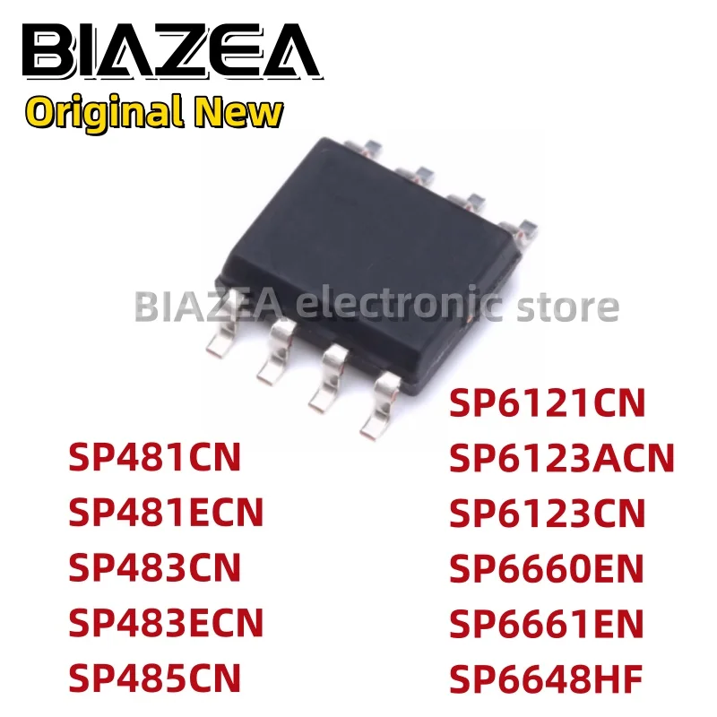 1piece SP481CN SP481ECN SP483CN SP483ECN SP485CN SP6121CN SP6123ACN SP6123CN SP6660EN SP6661EN SP6648HF SOP8 Chipset