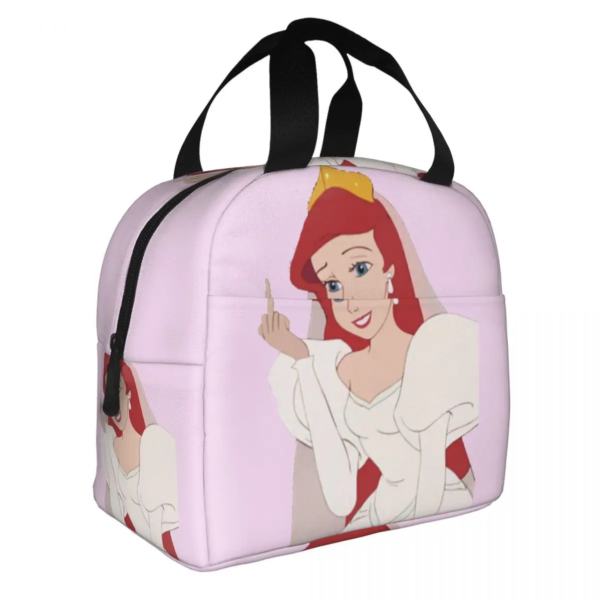 Ariel Princess Anime Lunch Bags Thermal Bag Meal Container Sweet Girl Leakproof Lunch Box Tote Food Storage Bags Office Outdoor