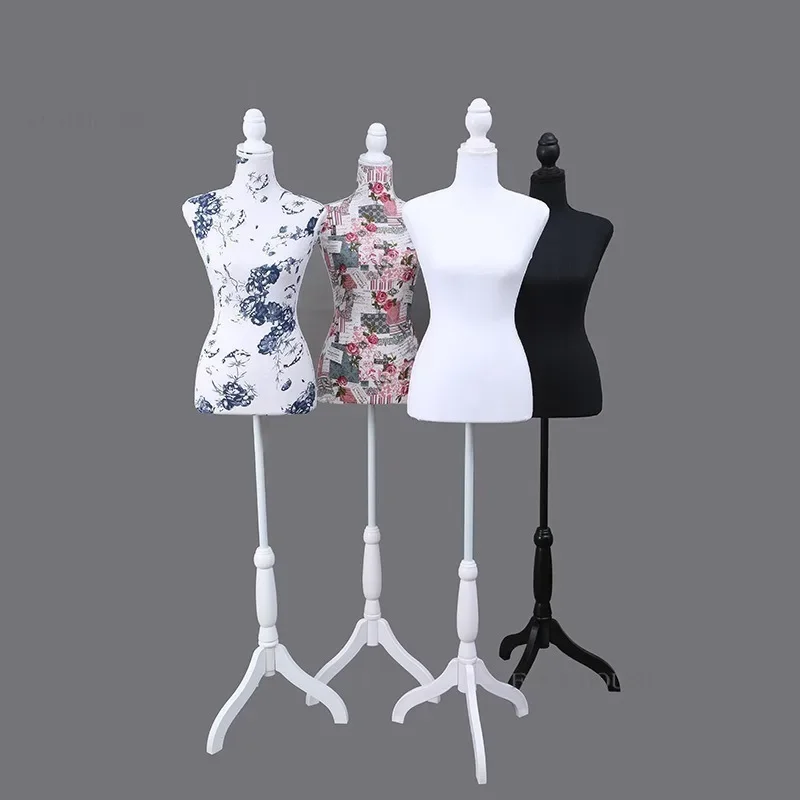 

PU Foam Plastic Sewing Tailor Female Mannequin Printed Linen Mannequin for Clothing Design Model Display Stand Can Be Pin R