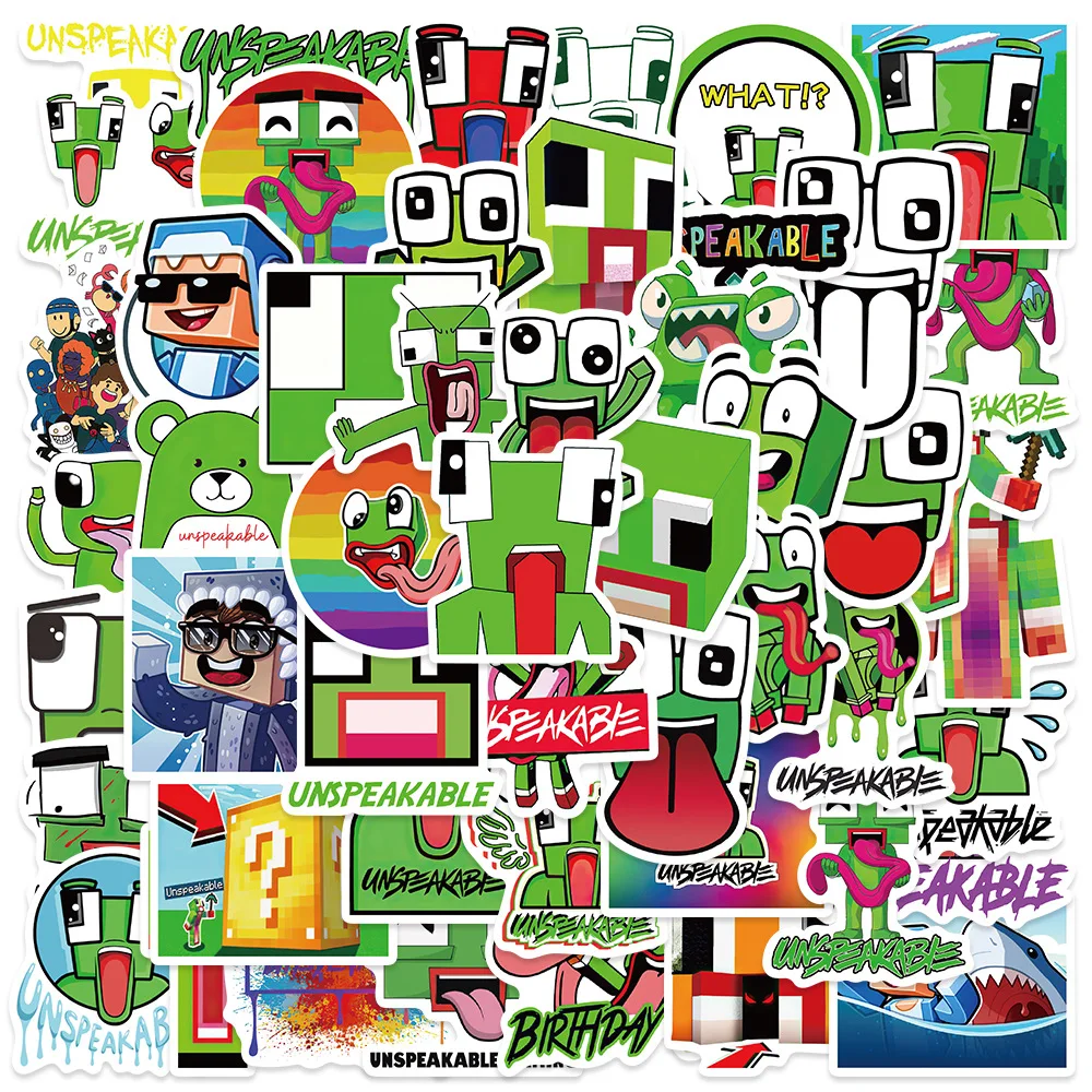 50 pegatinas incispibles, libros, juguetes, cuadernos, cascos, decoraciones para teléfonos móviles, pegatinas