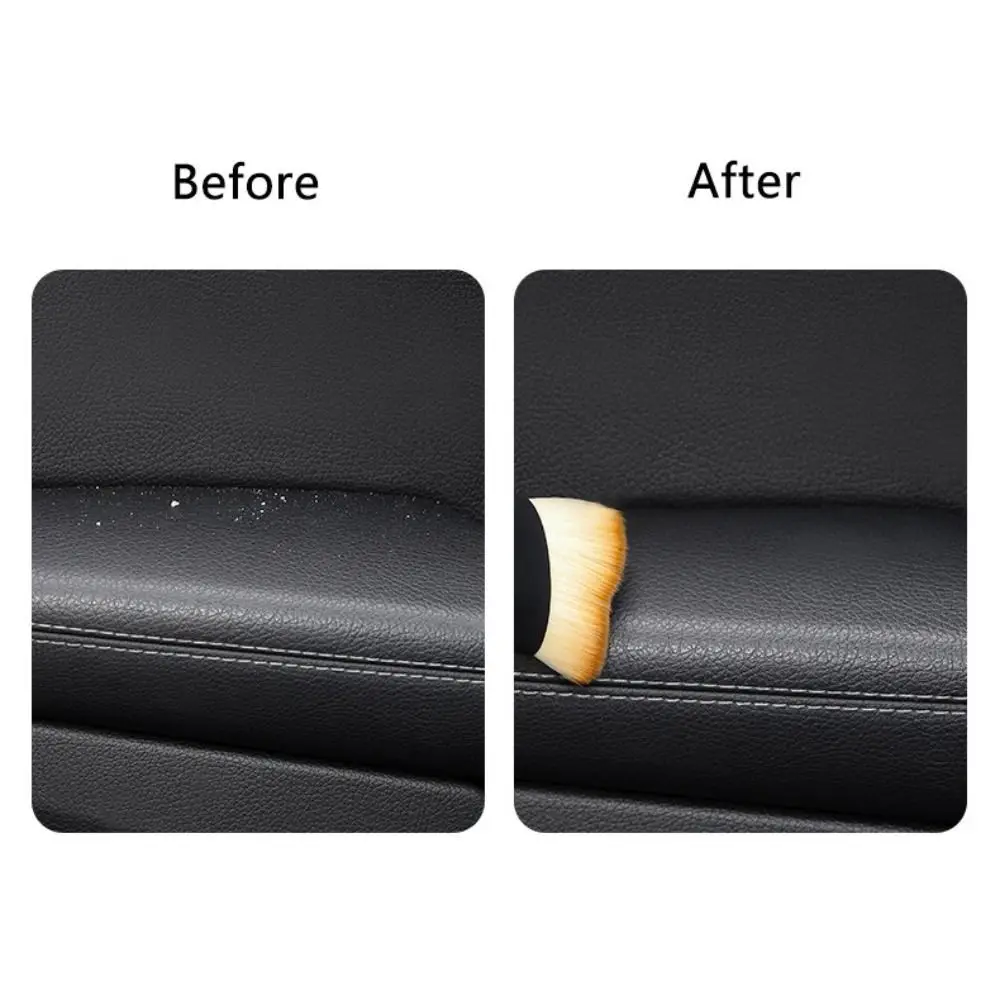 Multifunctional Cleaning Brush Soft Bristle Car Interior Cleaning Tools Nail Art Brush Pink with Dust Cover Remove Dust Brush