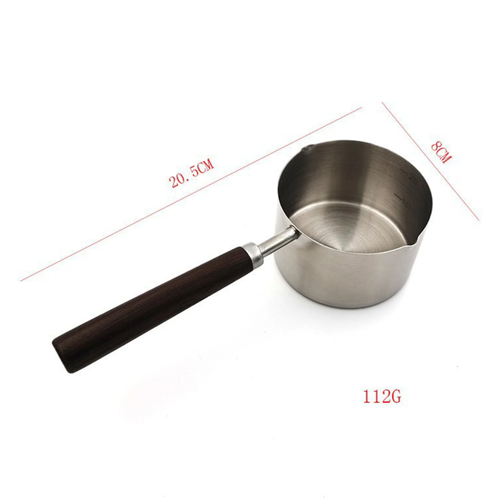 Butter Warmer Flat Bottom Stainless Steel Mini Butter Hot Pots Oil Pan Small Saucepan for Boiling Milk Sauce Gravies