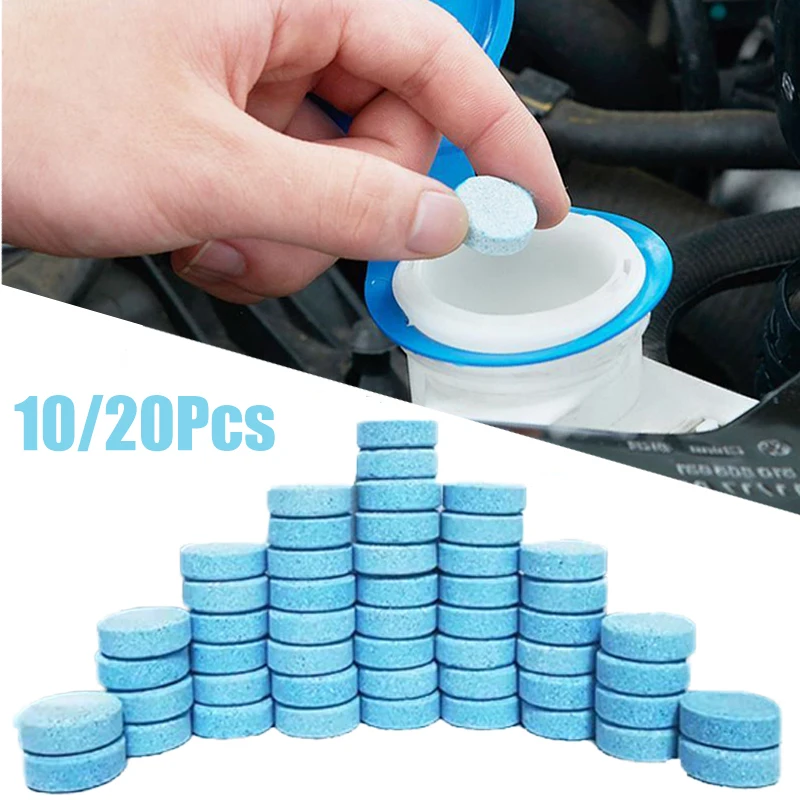 

Car Windshield Cleaner Effervescent Tablets Solid Washer Agent Glass Water Dust Soot Remover Universal Car Accessories 10/20Pcs