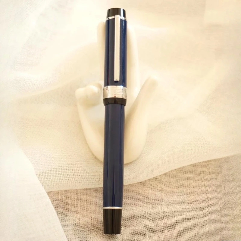 

HUXIAOSHAN Black Tofu Resin Century Fountain Pen EF/F 0.38/0.5mm Nib Ink Pen Luxury School Student Signature Pen Office Pens